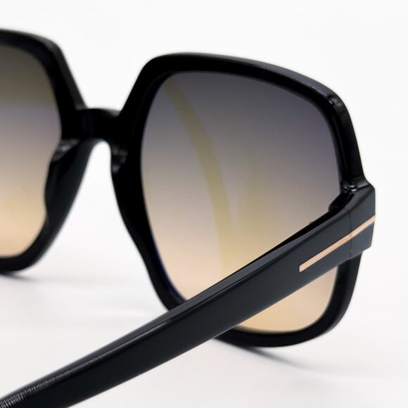 NEW TOM FORD DELPHINE-02 TF992 01B WOMEN SUNGLASSES  FT0992/S BLACK GREY BROWN - Picture 8 of 11